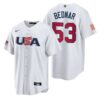 USA Clayton Kershaw White Navy 2023 World Baseball Classic Jersey