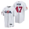 USA J.T. Realmuto White Gold 2023 World Baseball Classic Jersey