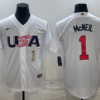 USA Jeff McNeil White Navy 2023 World Baseball Classic Jersey