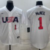 USA Jeff McNeil White Gold 2023 World Baseball Classic Jersey
