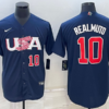 USA J.T. Realmuto White Red 2023 World Baseball Classic Jersey