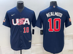 USA J.T. Realmuto Navy Red 2023 World Baseball Classic Jersey