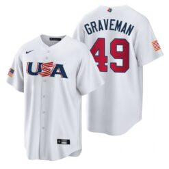USA Kendall Graveman White 2023 World Baseball Classic Jersey