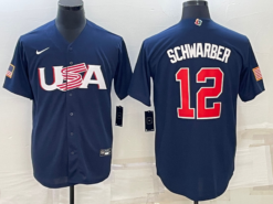 USA Kyle Schwarber Navy 2023 World Baseball Classic Jersey
