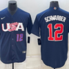 USA Kyle Schwarber White Red 2023 World Baseball Classic Jersey