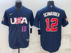 USA Kyle Schwarber Navy Royal 2023 World Baseball Classic Jersey