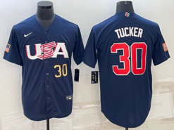 USA Kyle Tucker Navy Gold 2023 World Baseball Classic Jersey