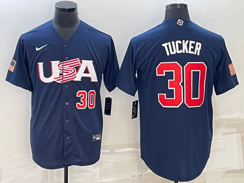 USA Kyle Tucker Navy Red 2023 World Baseball Classic Jersey USA Kyle Tucker Navy Red 2023 World Baseball Classic Jersey