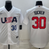 USA Kyle Tucker Navy Red 2023 World Baseball Classic Jersey