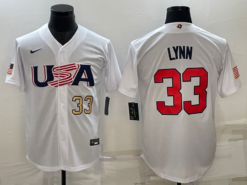 USA Lance Lynn White Gold 2023 World Baseball Classic Jersey