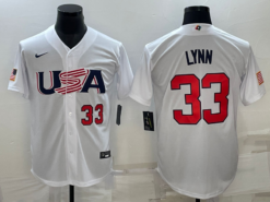 USA Lance Lynn White Red 2023 World Baseball Classic Jersey