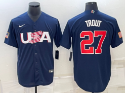 USA Mike Trout Navy 2023 World Baseball Classic Jersey