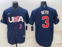 USA Mookie Betts Navy Royal 2023 World Baseball Classic Jersey