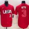 USA Mookie Betts White Gold 2023 World Baseball Classic Jersey