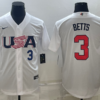USA Mookie Betts White Gold 2023 World Baseball Classic Jersey