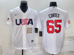 USA Nestor Cortes Jr. White Gold 2023 World Baseball Classic Jersey