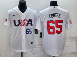 USA Nestor Cortes Jr. White Navy 2023 World Baseball Classic Jersey