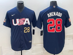 USA Nolan Arenado Navy Gold 2023 World Baseball Classic Jersey