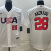 USA Nolan Arenado White Navy 2023 World Baseball Classic Jersey