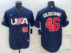 USA Paul Goldschmidt Navy Red 2023 World Baseball Classic Jersey