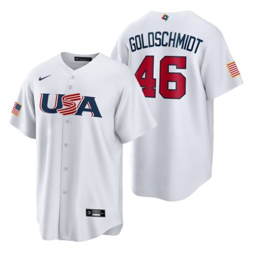 USA Paul Goldschmidt White 2023 World Baseball Classic Jersey