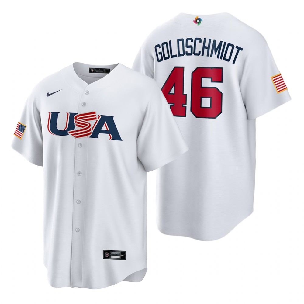 USA Paul Goldschmidt White 2023 World Baseball Classic Jersey USA Paul Goldschmidt White 2023 World Baseball Classic Jersey