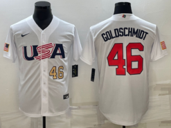 USA Paul Goldschmidt White Gold 2023 World Baseball Classic Jersey