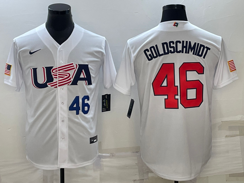 USA Paul Goldschmidt White Navy 2023 World Baseball Classic Jersey USA Paul Goldschmidt White Navy 2023 World Baseball Classic Jersey