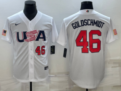 USA Paul Goldschmidt White Red 2023 World Baseball Classic Jersey