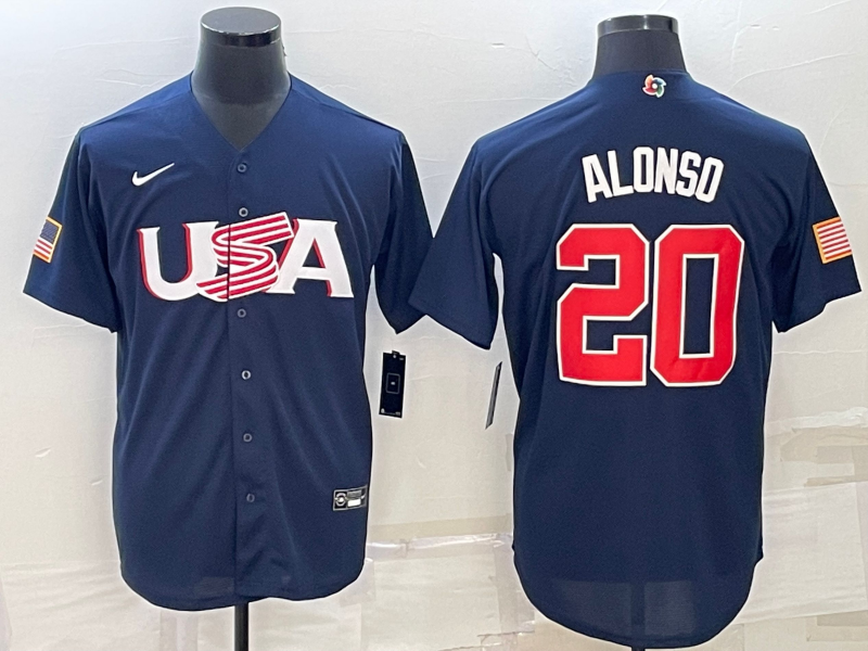 USA Pete Alonso Navy 2023 World Baseball Classic Jersey USA Pete Alonso Navy 2023 World Baseball Classic Jersey