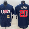 USA Pete Alonso Navy Red 2023 World Baseball Classic Jersey
