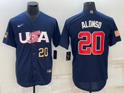 USA Pete Alonso Navy Gold 2023 World Baseball Classic Jersey
