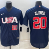 USA Pete Alonso Navy Gold 2023 World Baseball Classic Jersey