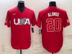 USA Pete Alonso Red 2023 World Baseball Classic Jersey