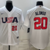 USA Pete Alonso White 2023 World Baseball Classic Jersey