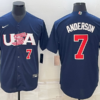 USA Tim Anderson White 2023 World Baseball Classic Jersey