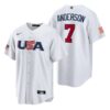 USA Tim Anderson Navy Red 2023 World Baseball Classic Jersey
