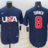 USA Trea Turner Navy Red 2023 World Baseball Classic Jersey