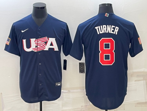 USA Trea Turner Navy 2023 World Baseball Classic Jersey