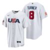 USA Trea Turner White Gold 2023 World Baseball Classic Jersey