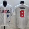 USA Trea Turner White Red 2023 World Baseball Classic Jersey