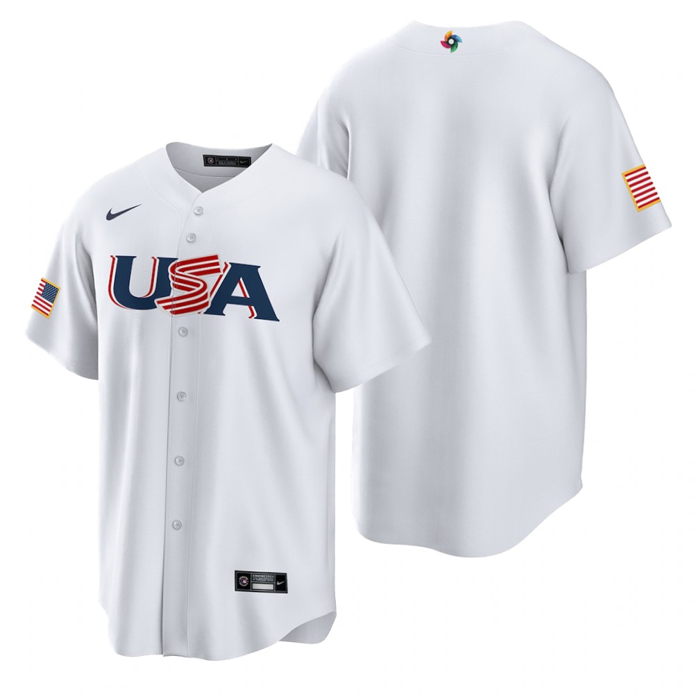 USA White 2023 World Baseball Classic Jersey USA White 2023 World Baseball Classic Jersey