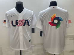 USA White 2023 World Baseball Classic Jersey with Big Logo