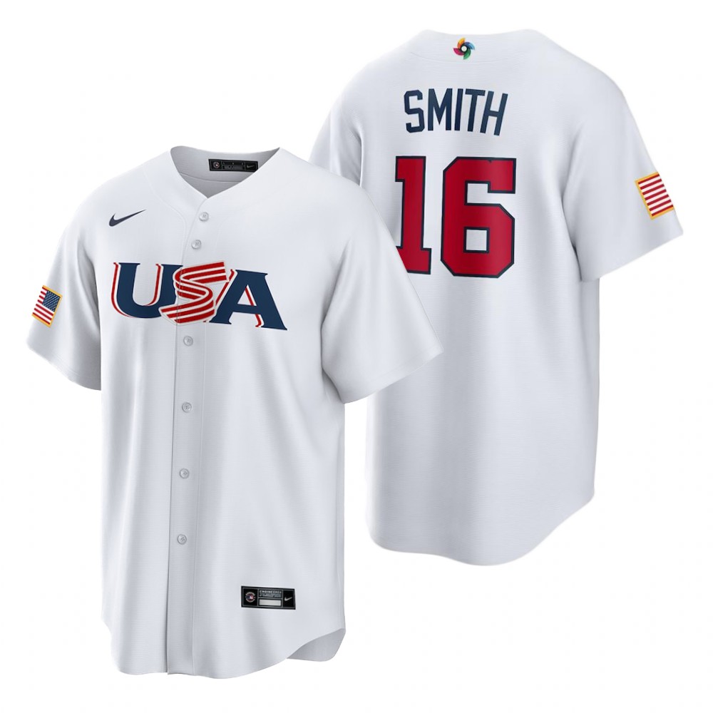 USA Will Smith White 2023 World Baseball Classic Jersey USA Will Smith White 2023 World Baseball Classic Jersey