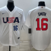USA Will Smith White Red 2023 World Baseball Classic Jersey