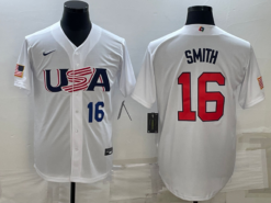 USA Will Smith White Navy 2023 World Baseball Classic Jersey