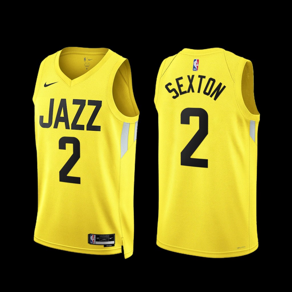 Utah Jazz Collin Sexton 2022-23 Icon Edition Jersey Yellow Utah Jazz Collin Sexton 2022-23 Icon Edition Jersey Yellow