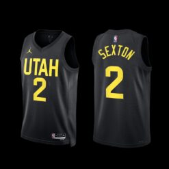 Utah Jazz Collin Sexton 2022-23 Statement Edition Jersey Black