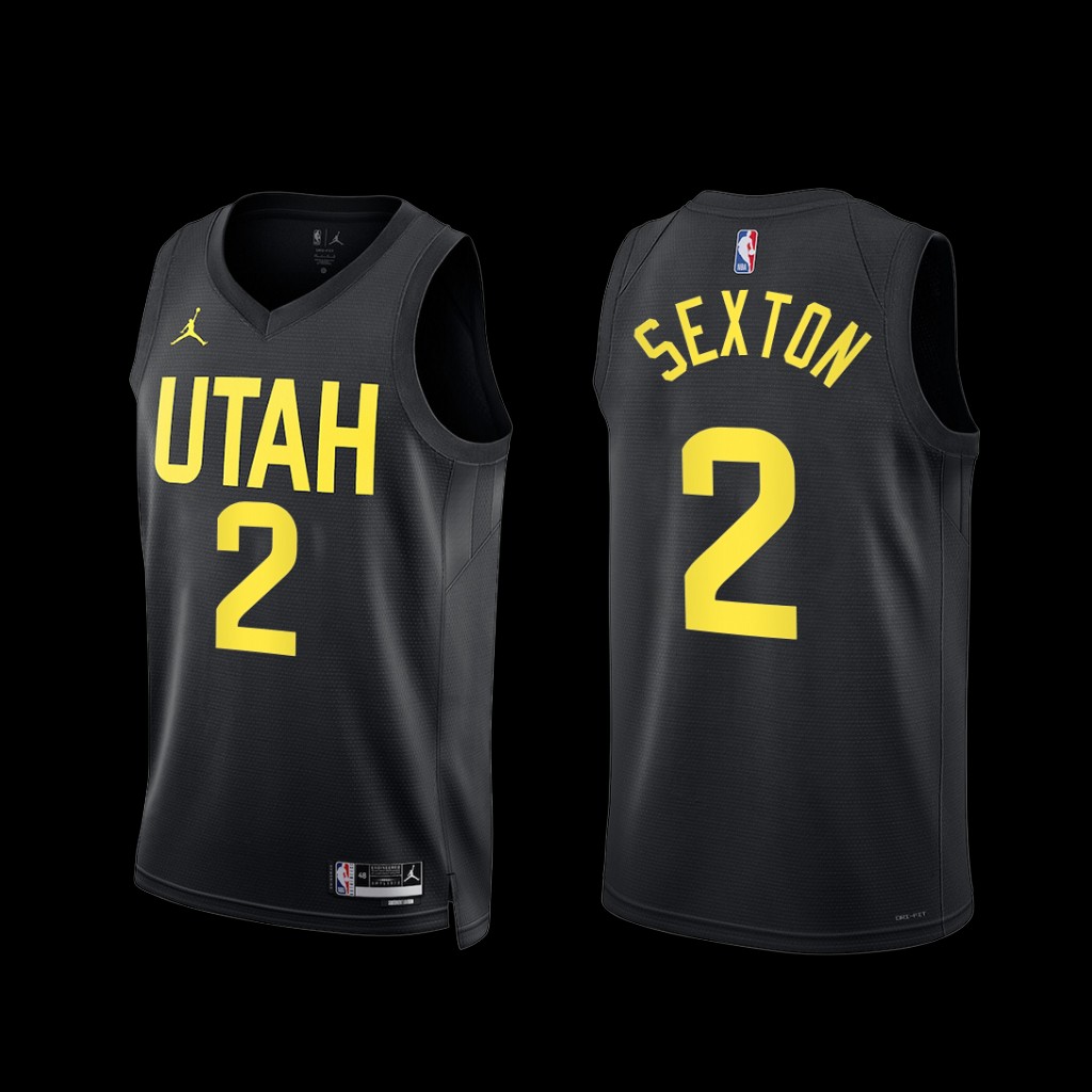 Utah Jazz Collin Sexton 2022-23 Statement Edition Jersey Black Utah Jazz Collin Sexton 2022-23 Statement Edition Jersey Black