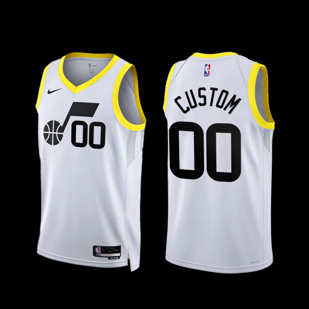 Utah Jazz Custom 2022-23 Association Edition Jersey White Utah Jazz Custom 2022-23 Association Edition Jersey White
